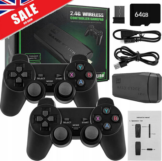 Consola de Videojuegos Retro 20000 Juegos con 2 Mandos Inalámbricos