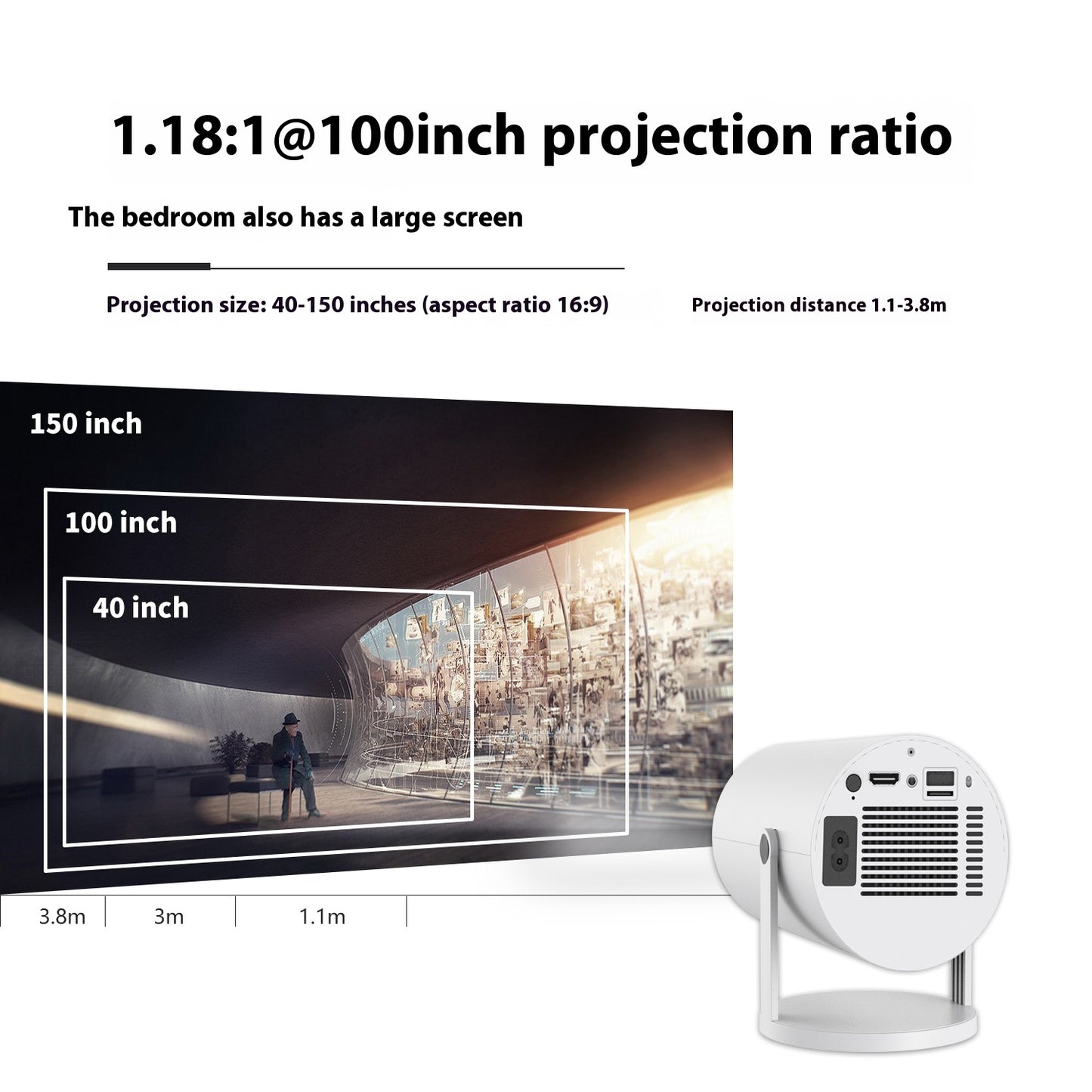 Mini Proyector Portátil para Cine en Casa con Mando a Distancia