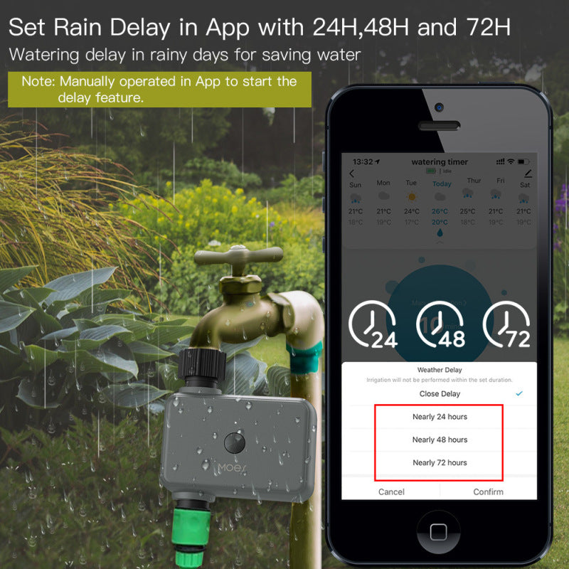 Temporizador de Riego para Jardín con Bluetooth y App